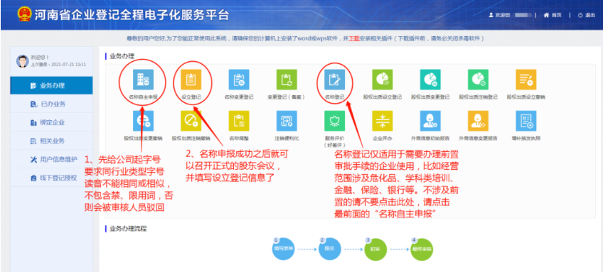 河南掌上工商怎么審核營(yíng)業(yè)執照流程名稱(chēng)自主核名